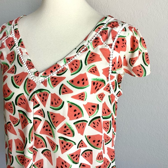 SUMMER CLOSEOUT ☀️ \Anthropologie\ Maeve Watermelon Shirt - Picture 2 of 14